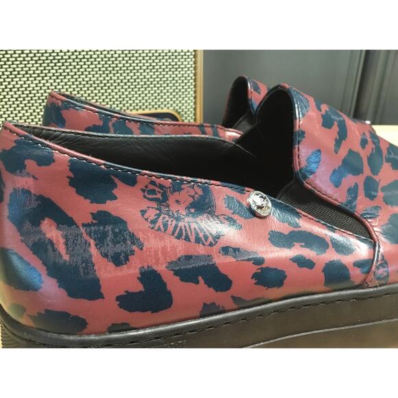 VERSACE VERSUS LEOPARD PRINT WOMEN’S LEATHER PLATFORM 6.5 (37), S100 - Picture 11 of 11